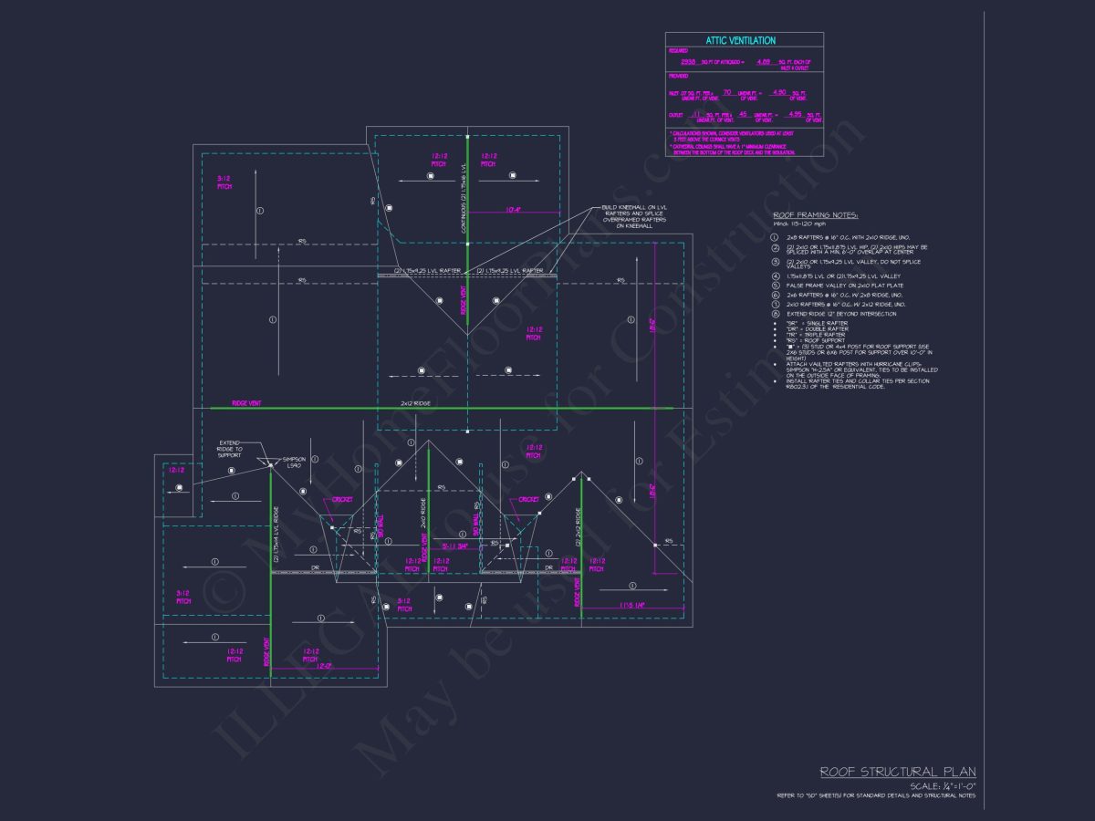 Elegant house Plan with 4 Bedrooms, CAD Designs & Blueprint Layout