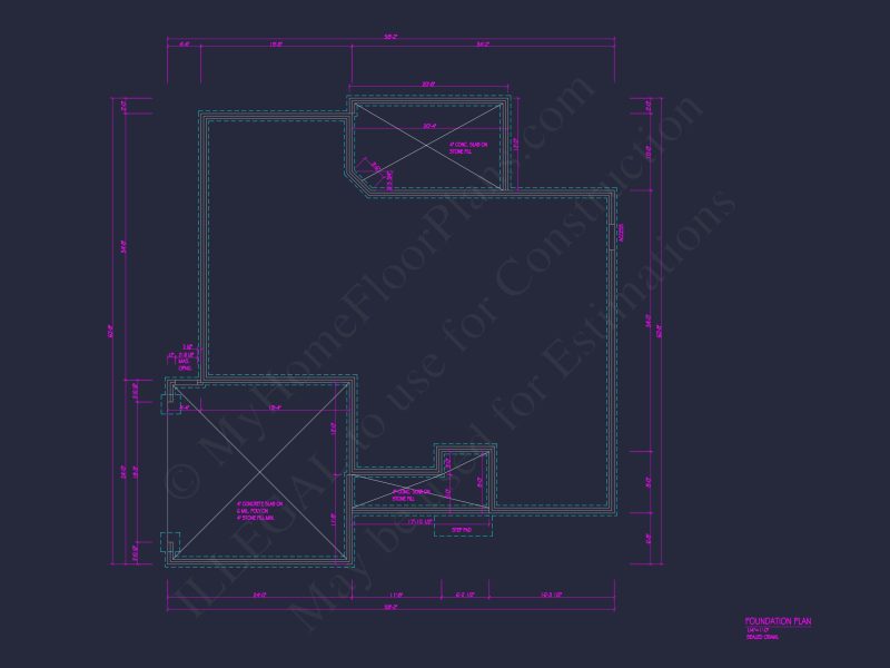 Elegant house Plan with 4 Bedrooms, CAD Designs & Blueprint Layout