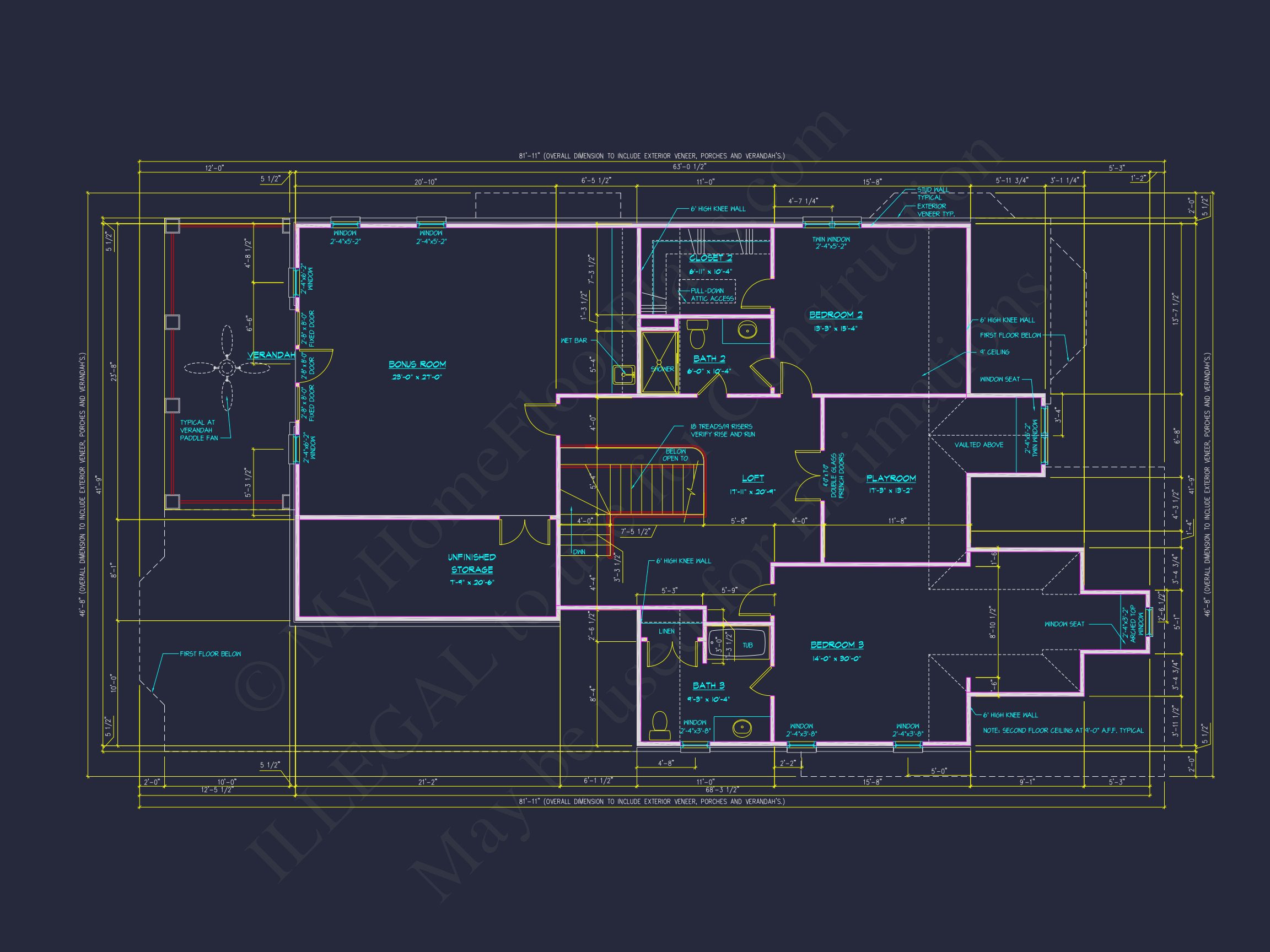 Elegant Home Plan with 4 Bedrooms,CAD Floor Designs & More