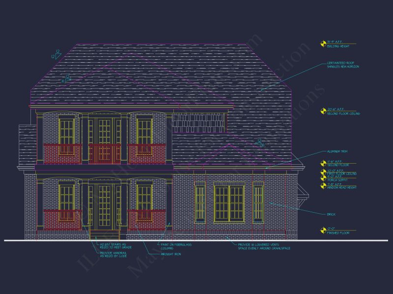 Elegant house Plan with 4 Bedrooms, CAD Floor Designs & More