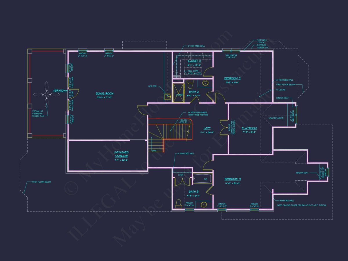 Elegant house Plan with 4 Bedrooms, CAD Floor Designs & More