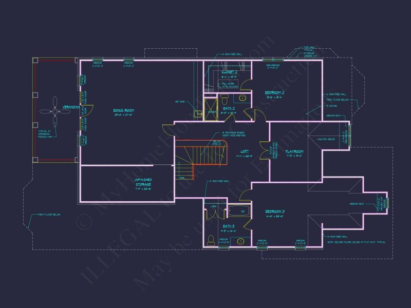 Elegant house Plan with 4 Bedrooms, CAD Floor Designs & More