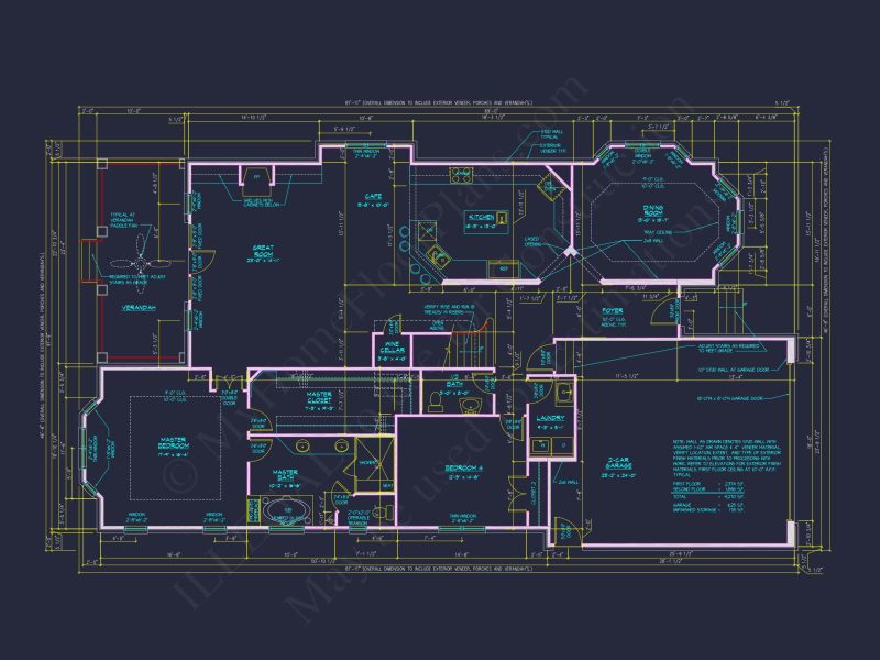 Elegant house Plan with 4 Bedrooms, CAD Floor Designs & More