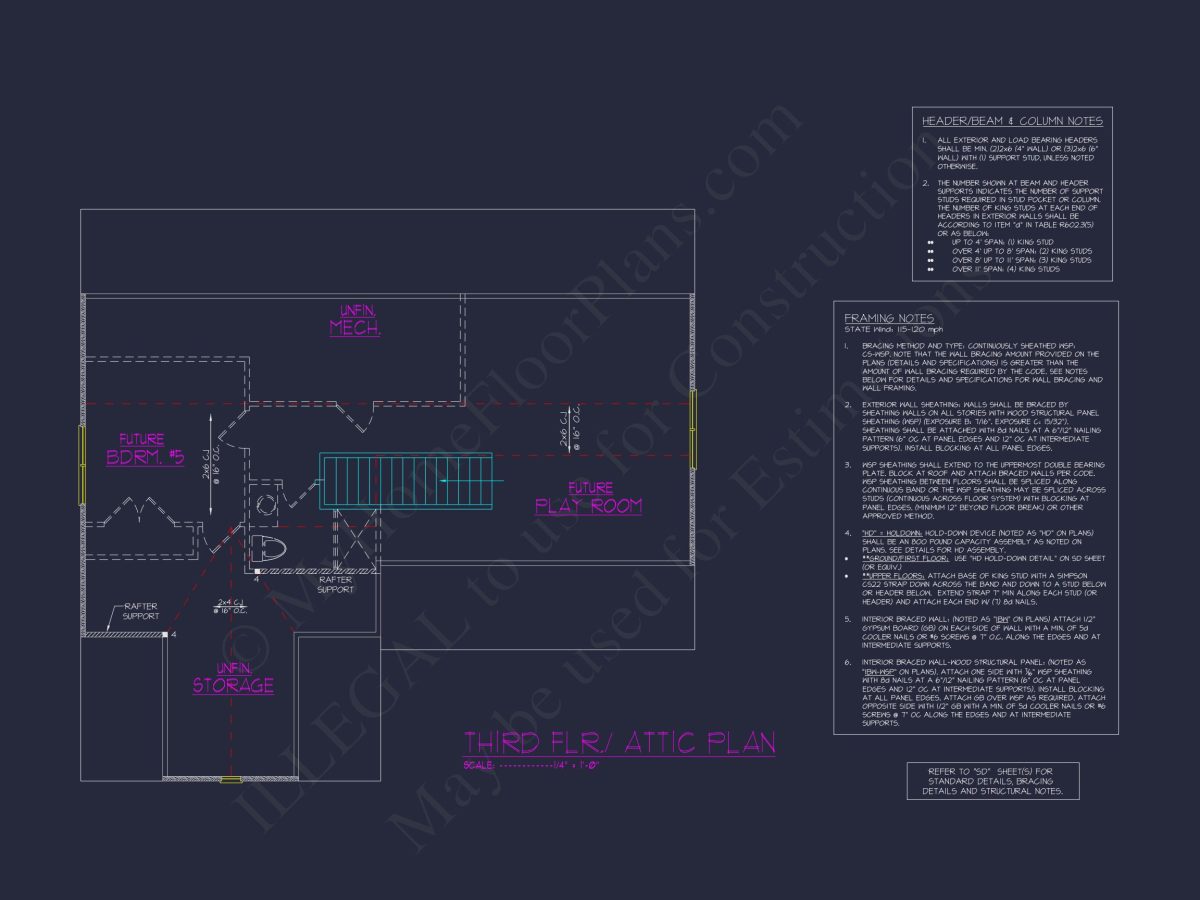 Elegant house Plan with 4 Bedrooms, Floor Plan & CAD Design