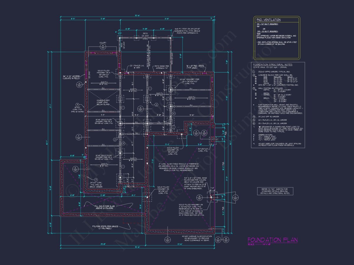 Elegant house Plan with 4 Bedrooms, Floor Plan & CAD Design