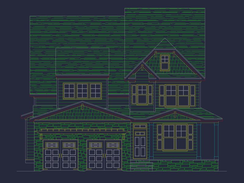 Elegant house Plan with 5 Bedrooms, CAD Designs & Blueprint