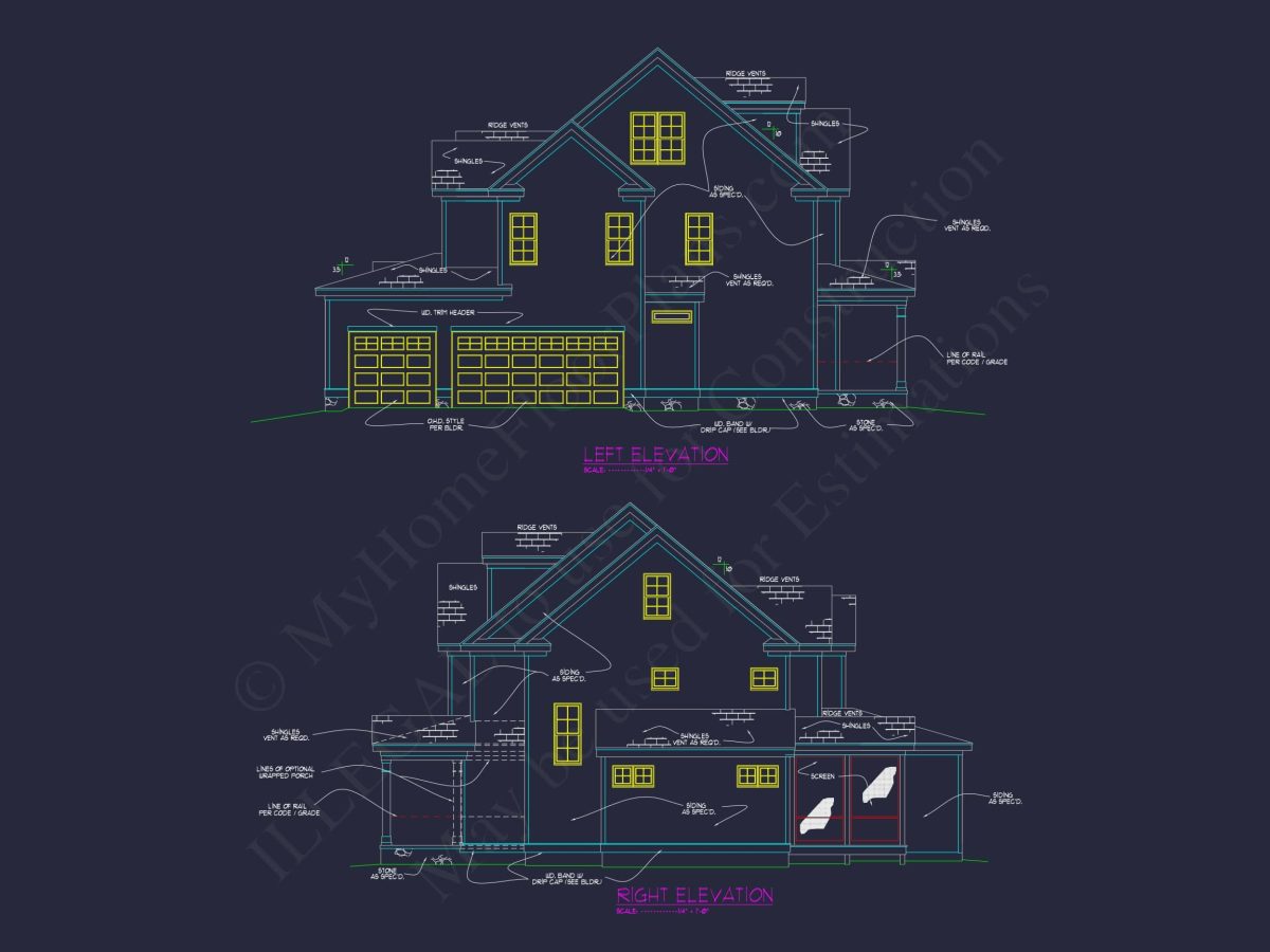 Elegant house Plan with 5 Beds, CAD Designs, and Spacious Floor Plan