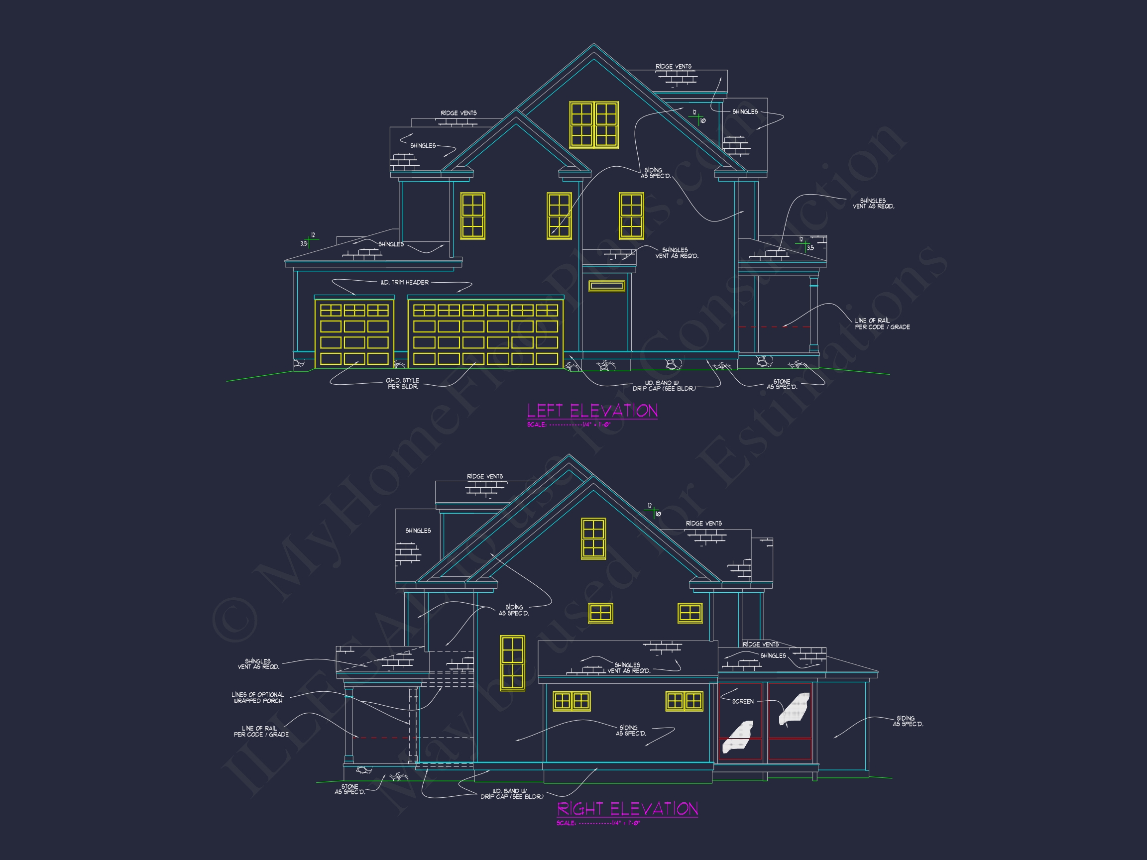 Elegant Home Plan with 5 Beds,CAD Designs,and Spacious Floor Plan