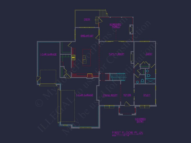 Elegant house Plan with Architectural Designs and CAD Blueprints