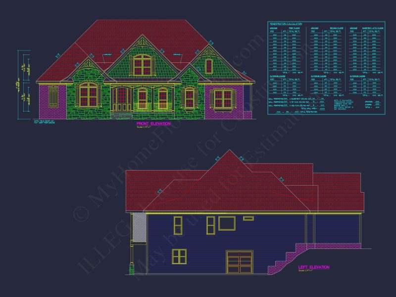 Elegant house Plan with Basement and CAD Designs for Builders