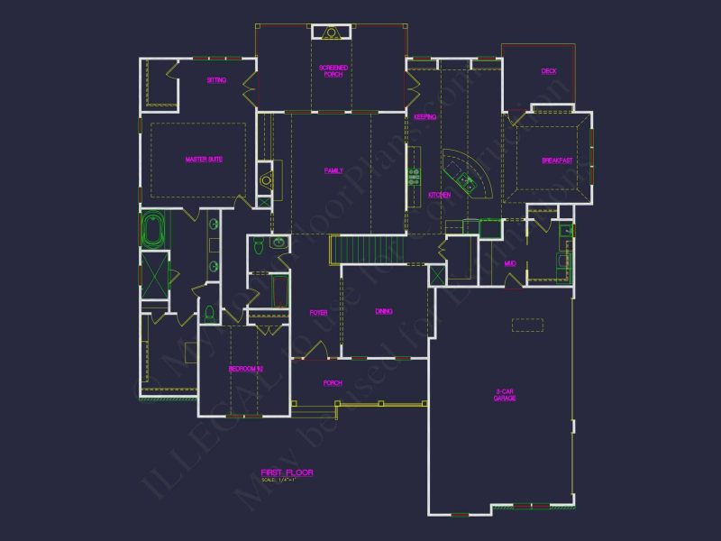 Elegant house Plan with Basement and CAD Designs for Builders
