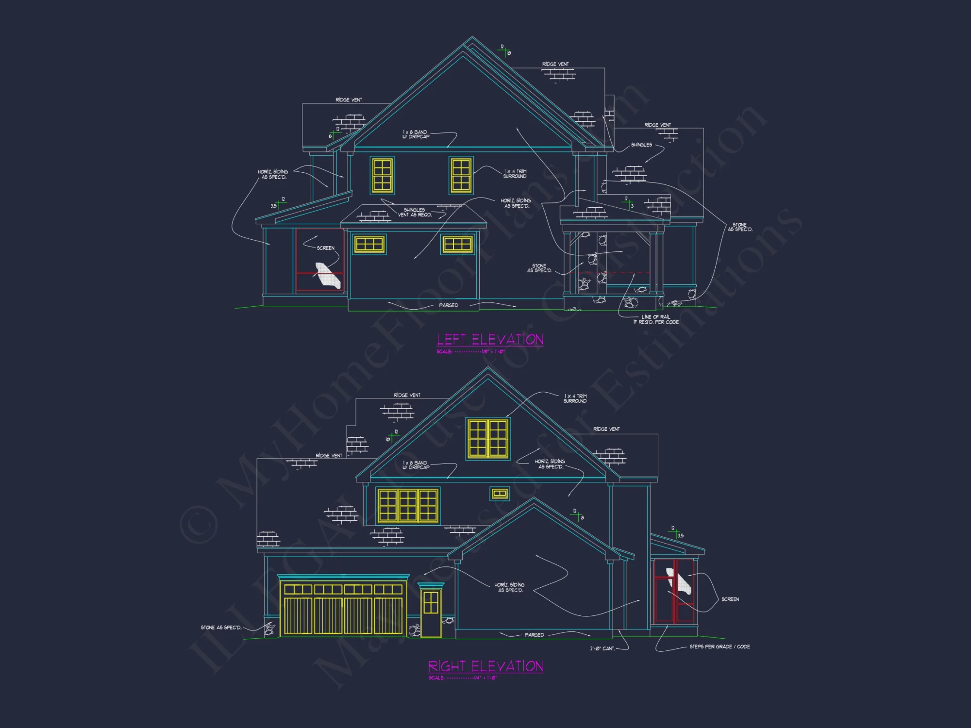 Elegant house Plan with Blueprint CAD Architecture Designs