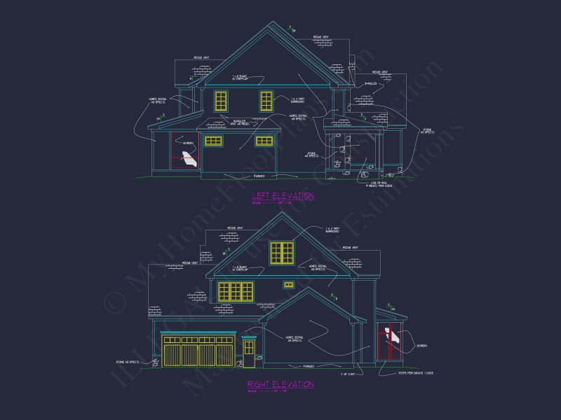 Elegant house Plan with Blueprint CAD Architecture Designs