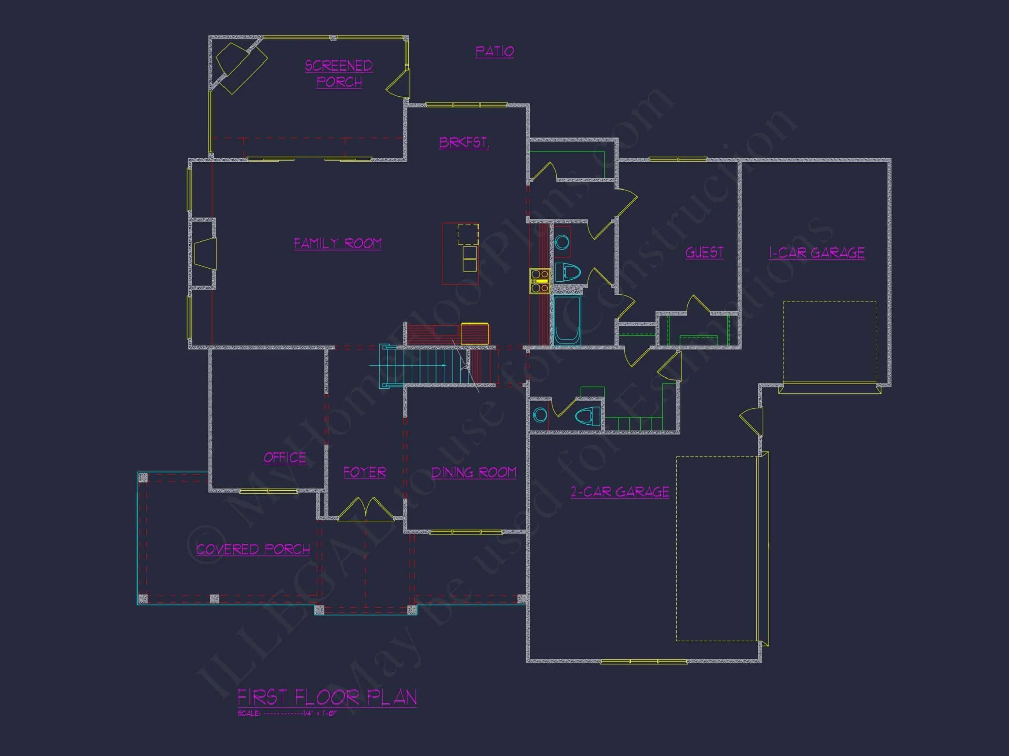 Elegant house Plan with Blueprint CAD Architecture Designs