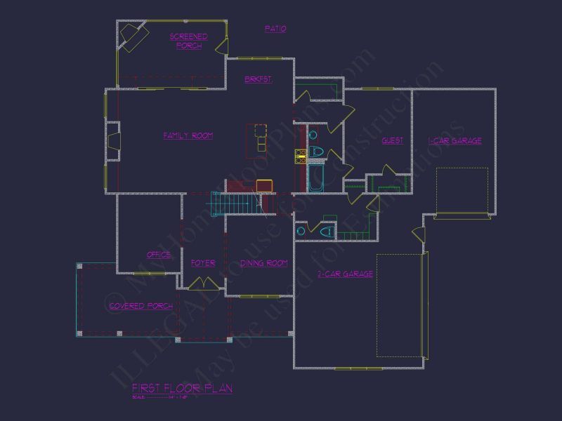 Elegant house Plan with Blueprint CAD Architecture Designs