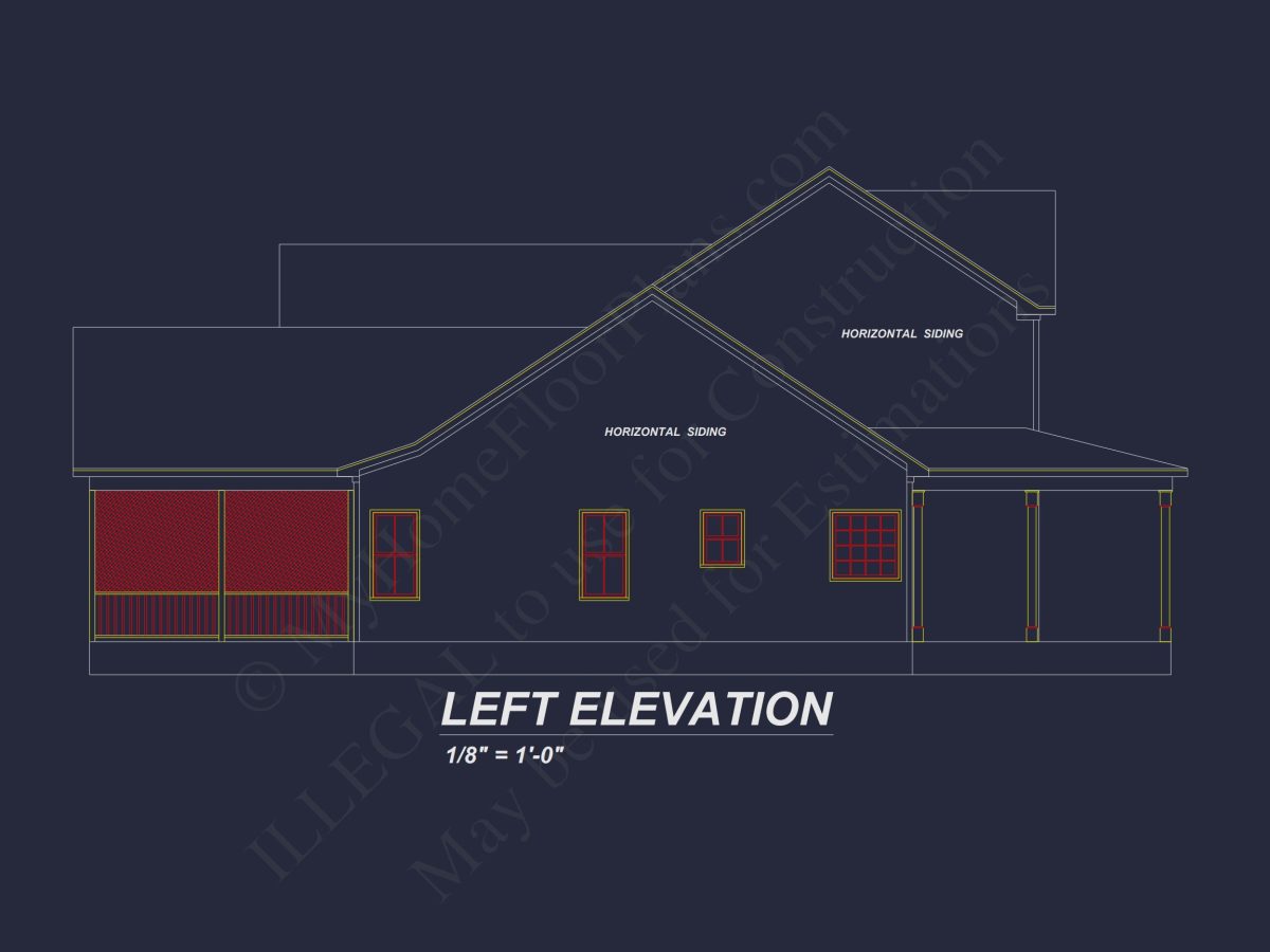 Elegant house Plan with Blueprint Designs & CAD Features