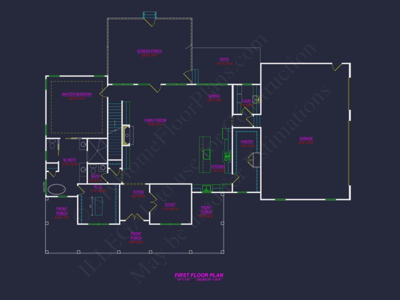 Elegant house Plan with Blueprint Designs & CAD Features