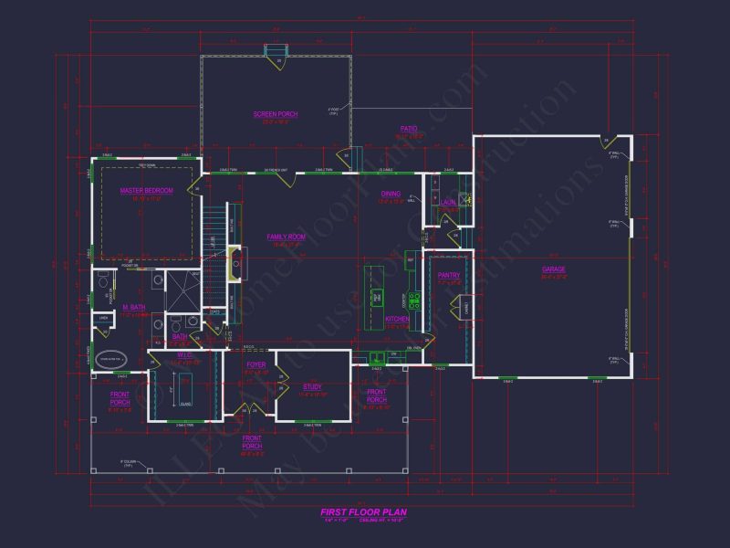 Elegant house Plan with Blueprint Designs & CAD Features