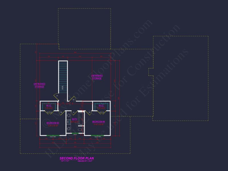 Elegant house Plan with Blueprint Designs & CAD Features
