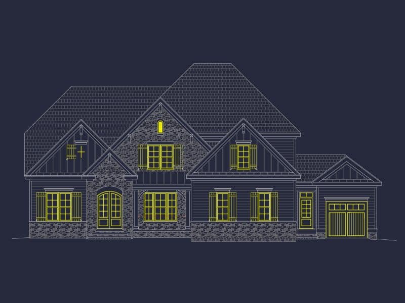 Elegant house Plan with CAD Designs