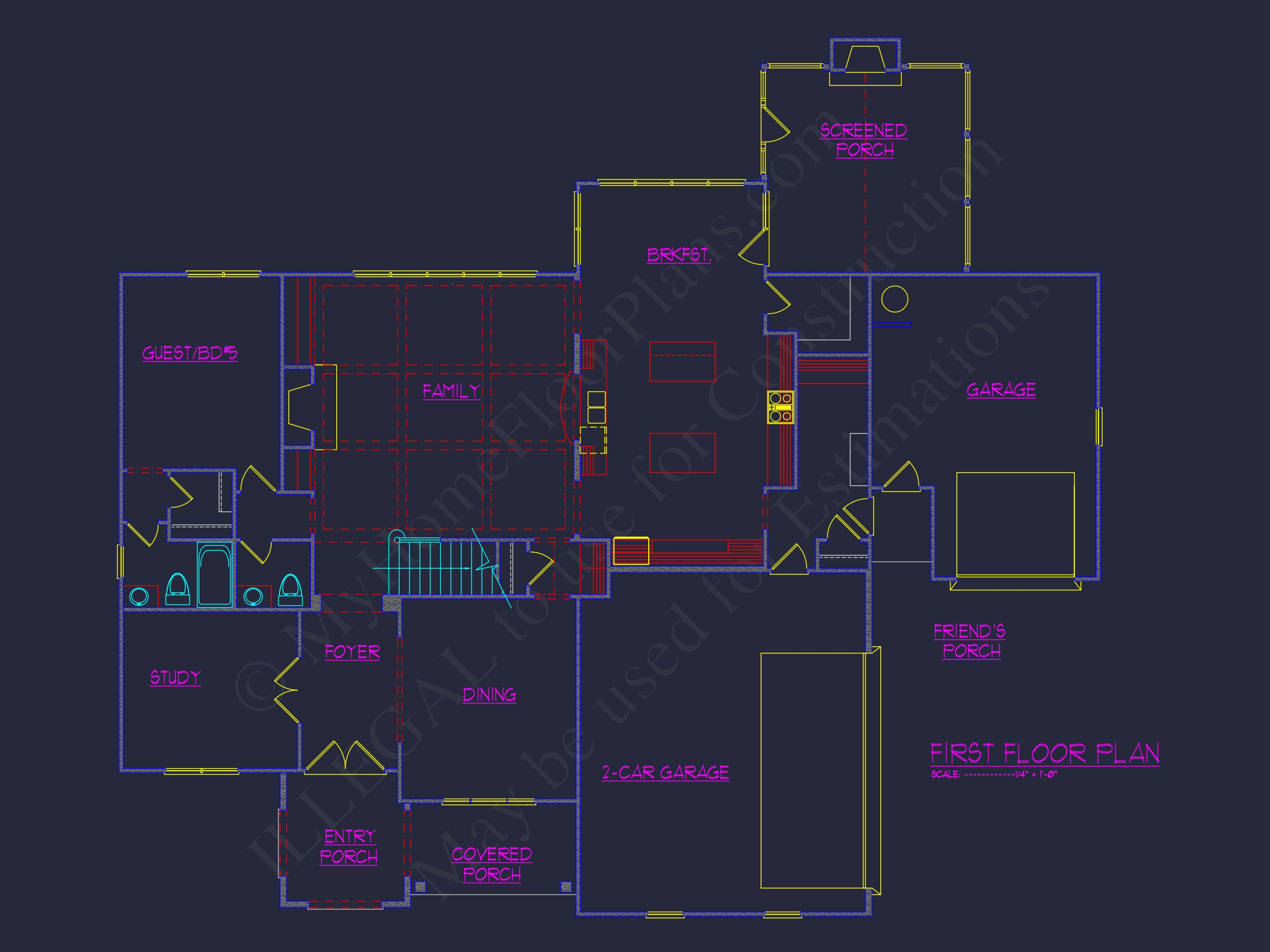 Elegant Home Plan with CAD Designs