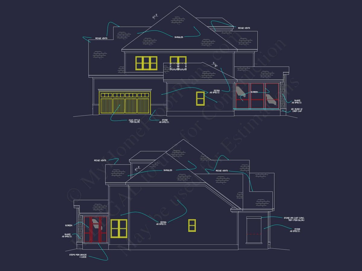 Elegant house Plan with CAD Designs