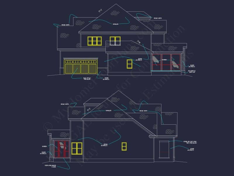 Elegant house Plan with CAD Designs