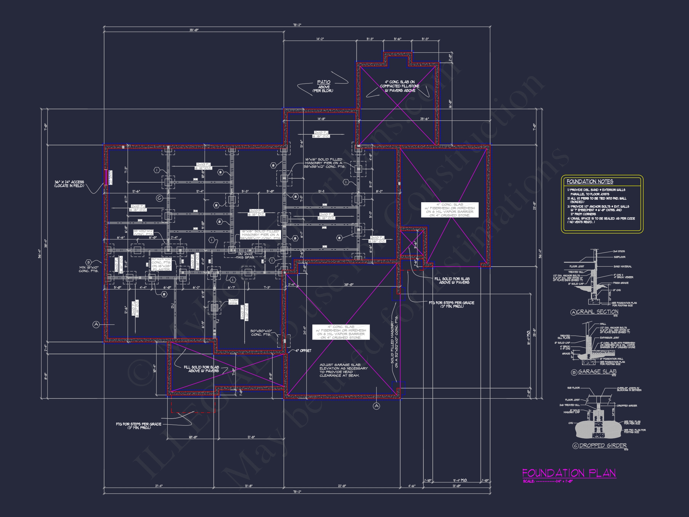 6-Bed Floor Plan Blueprint