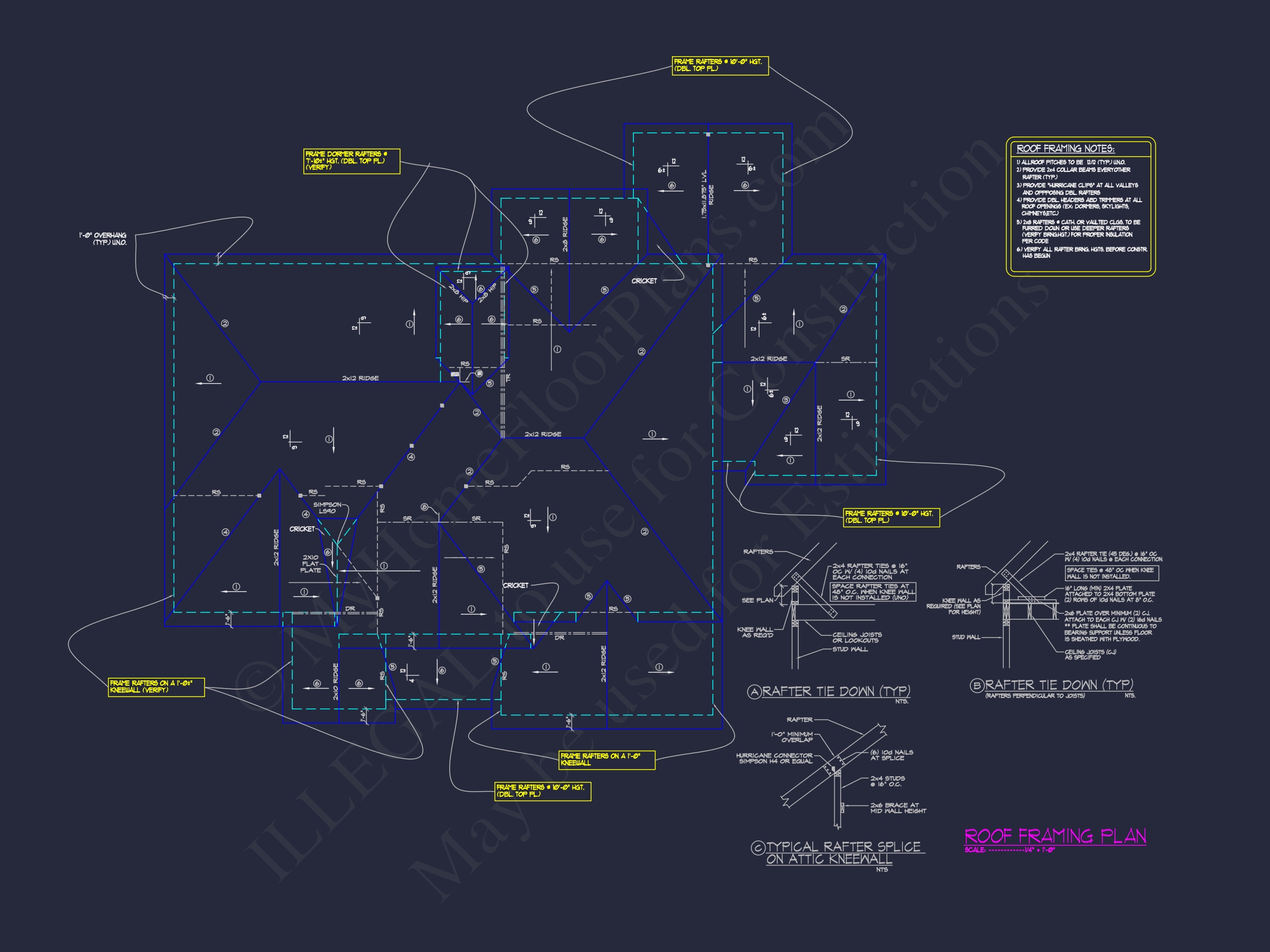 6-Bed Floor Plan Blueprint