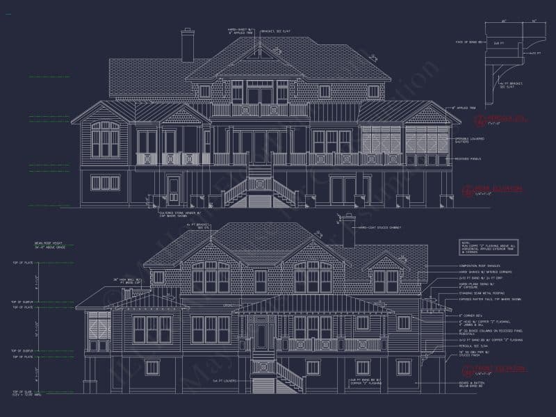Elegant house Plan with CAD Designs & Blueprint Details