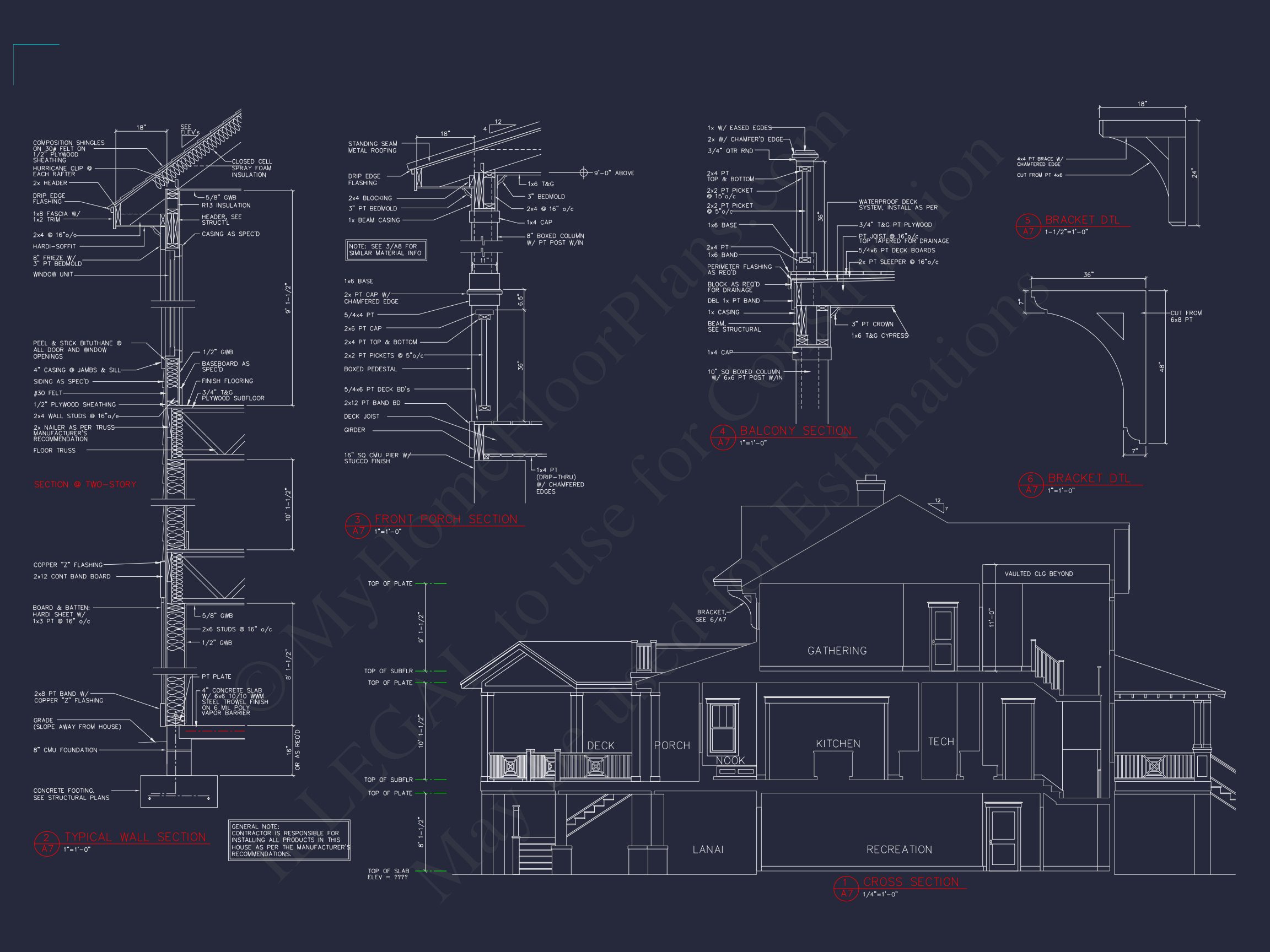 Elegant house Plan with CAD Designs & Blueprint Details