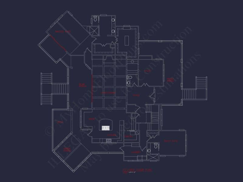Elegant house Plan with CAD Designs & Blueprint Details