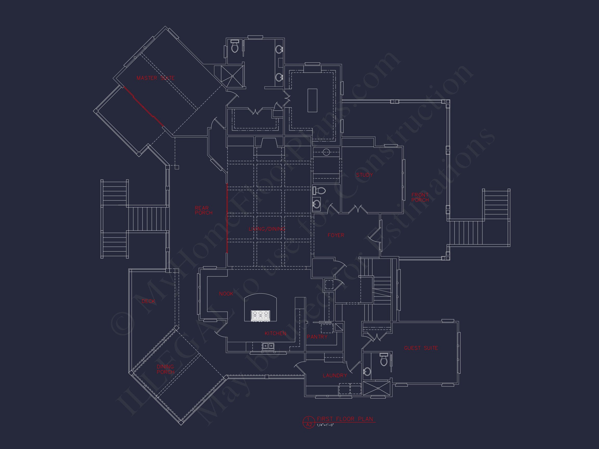 Elegant house Plan with CAD Designs & Blueprint Details