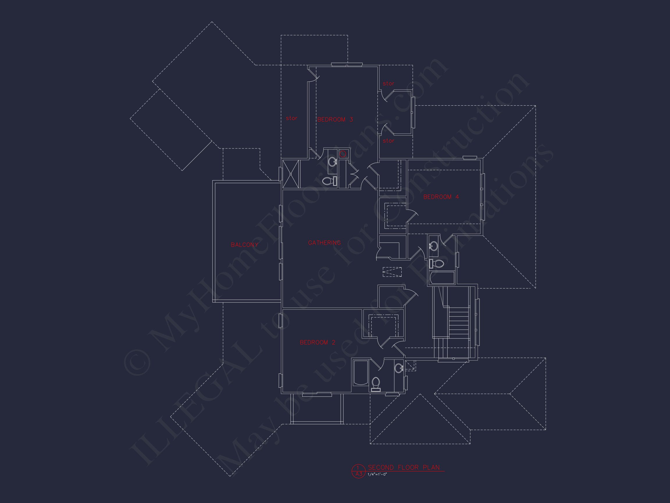 Elegant house Plan with CAD Designs & Blueprint Details