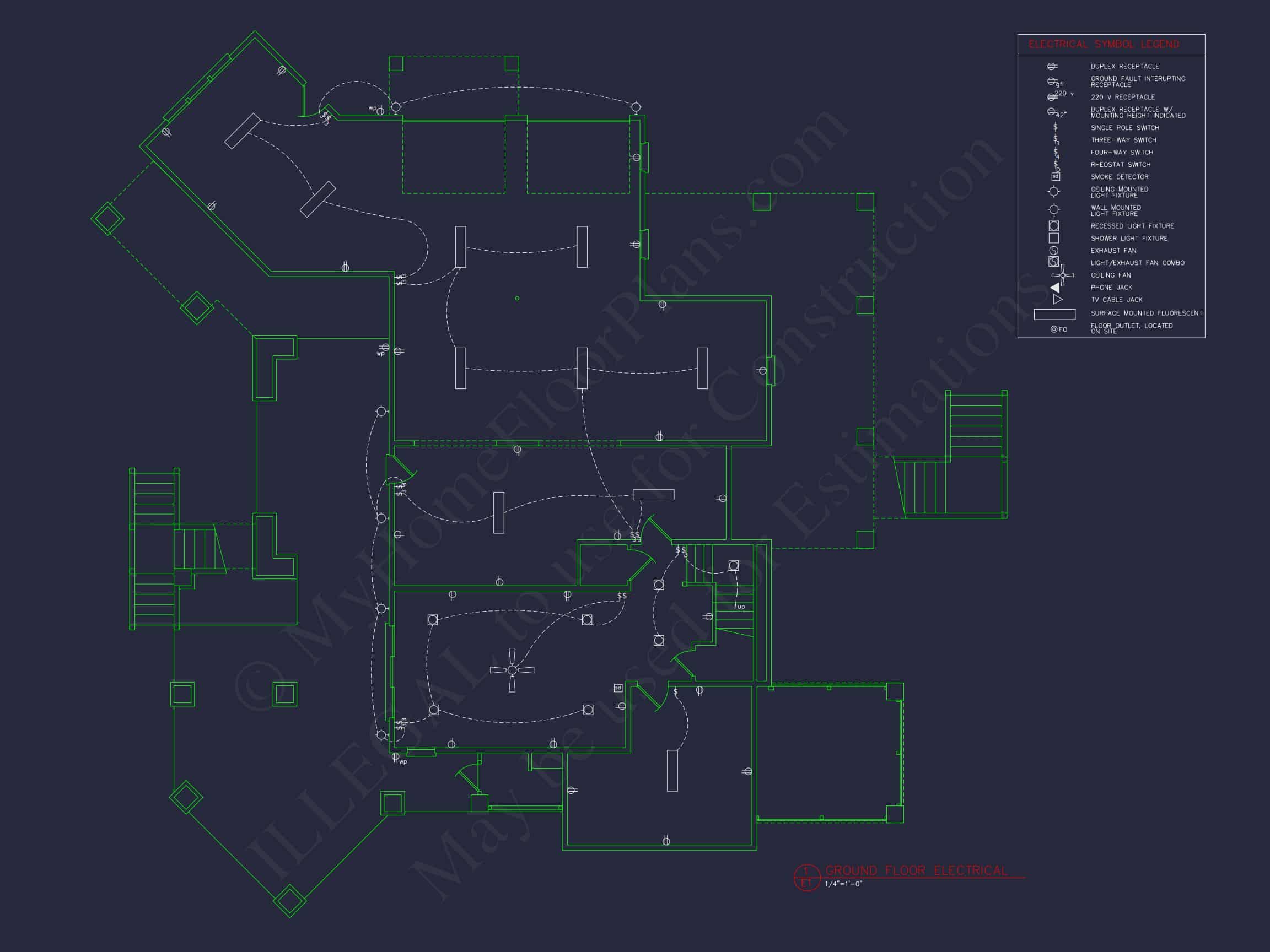 Elegant house Plan with CAD Designs & Blueprint Details