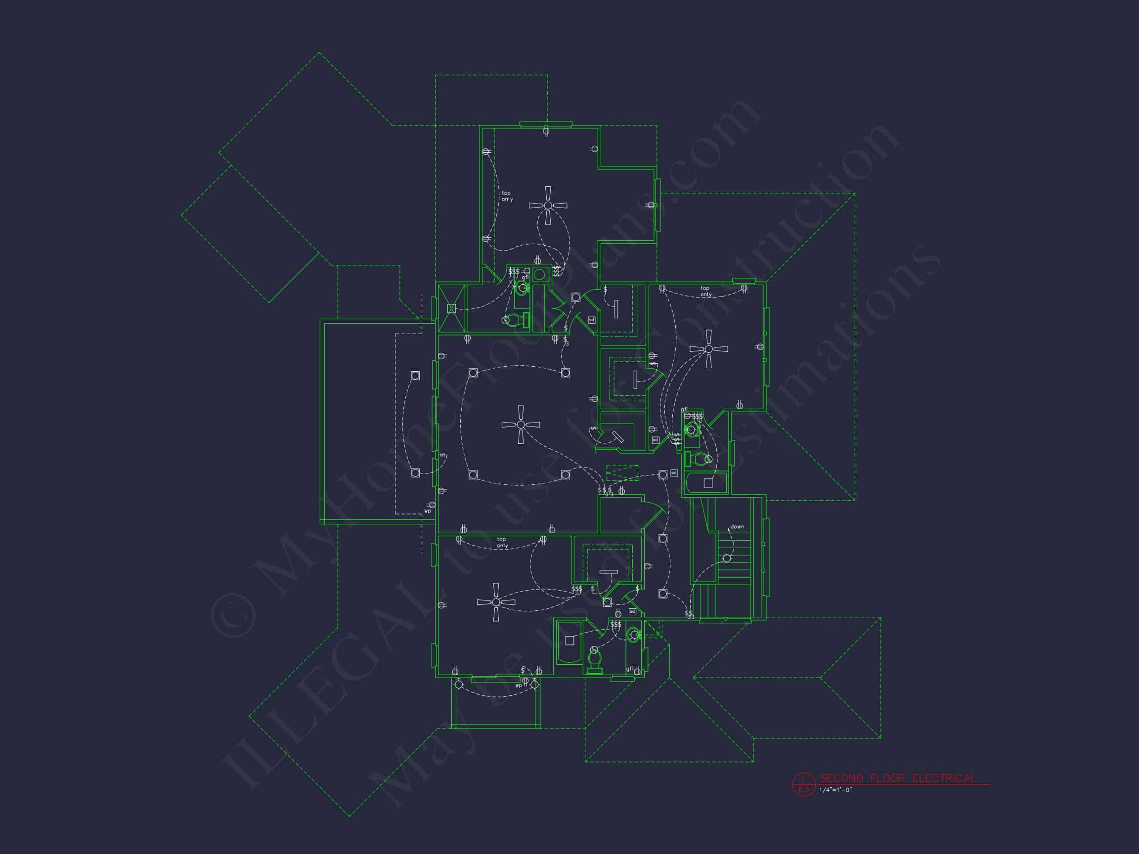 Elegant house Plan with CAD Designs & Blueprint Details