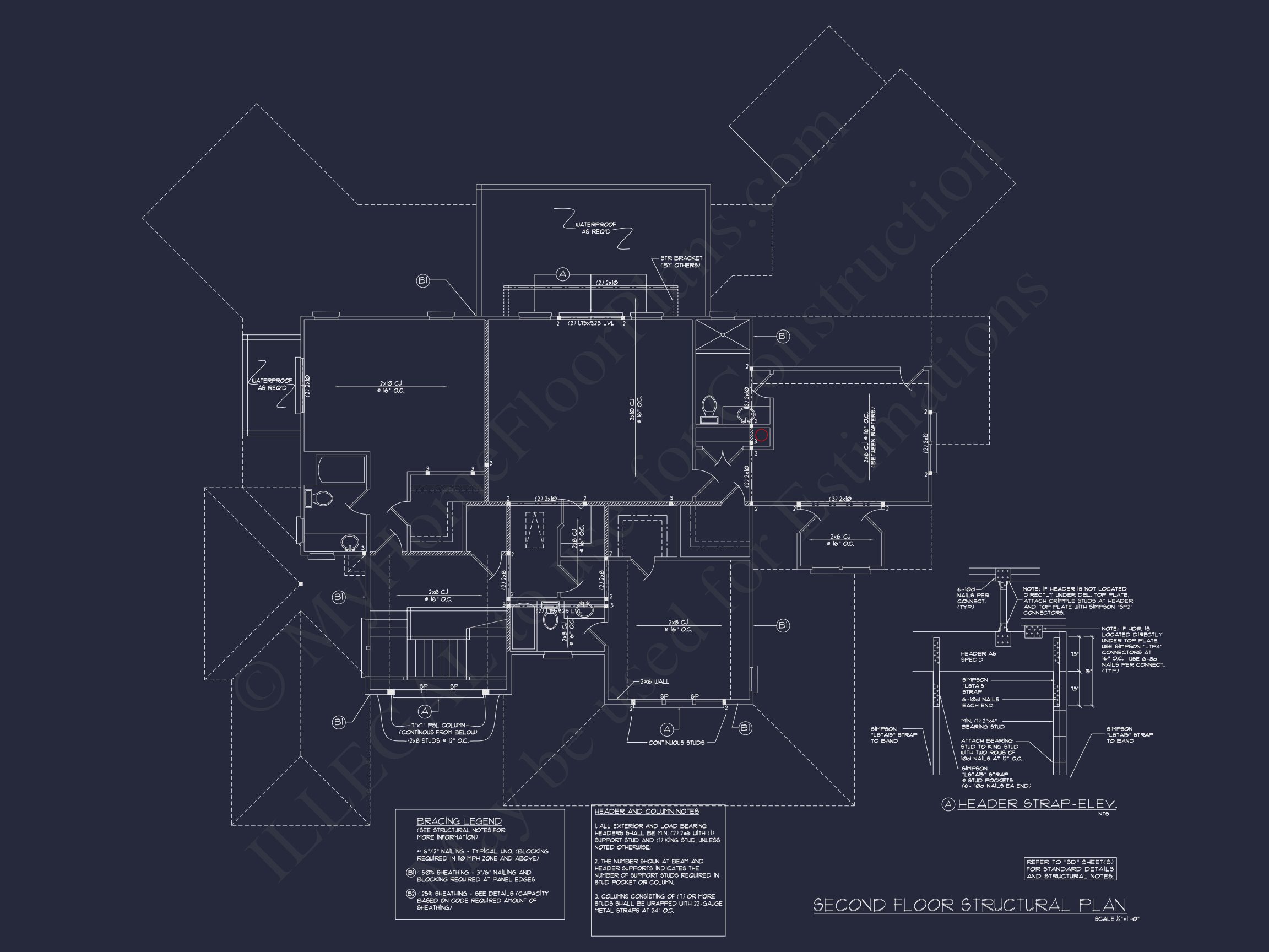 Elegant house Plan with CAD Designs & Blueprint Details