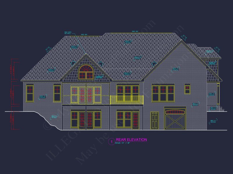 Elegant house Plan with CAD Designs: Floor Plans & Architecture