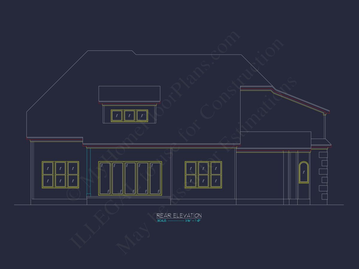 Elegant house Plan with CAD Designs - Spacious Blueprint Architecture