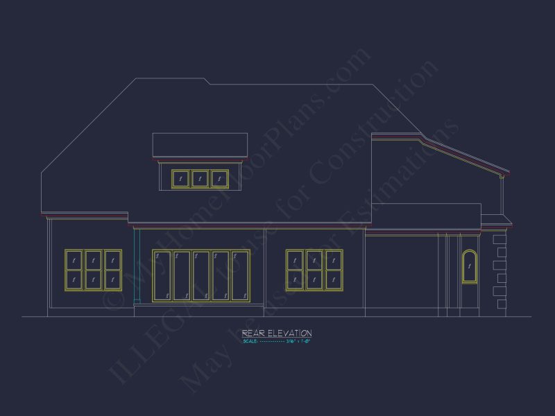 Elegant house Plan with CAD Designs - Spacious Blueprint Architecture