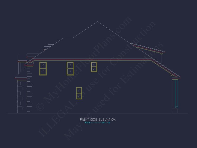 Elegant house Plan with CAD Designs - Spacious Blueprint Architecture
