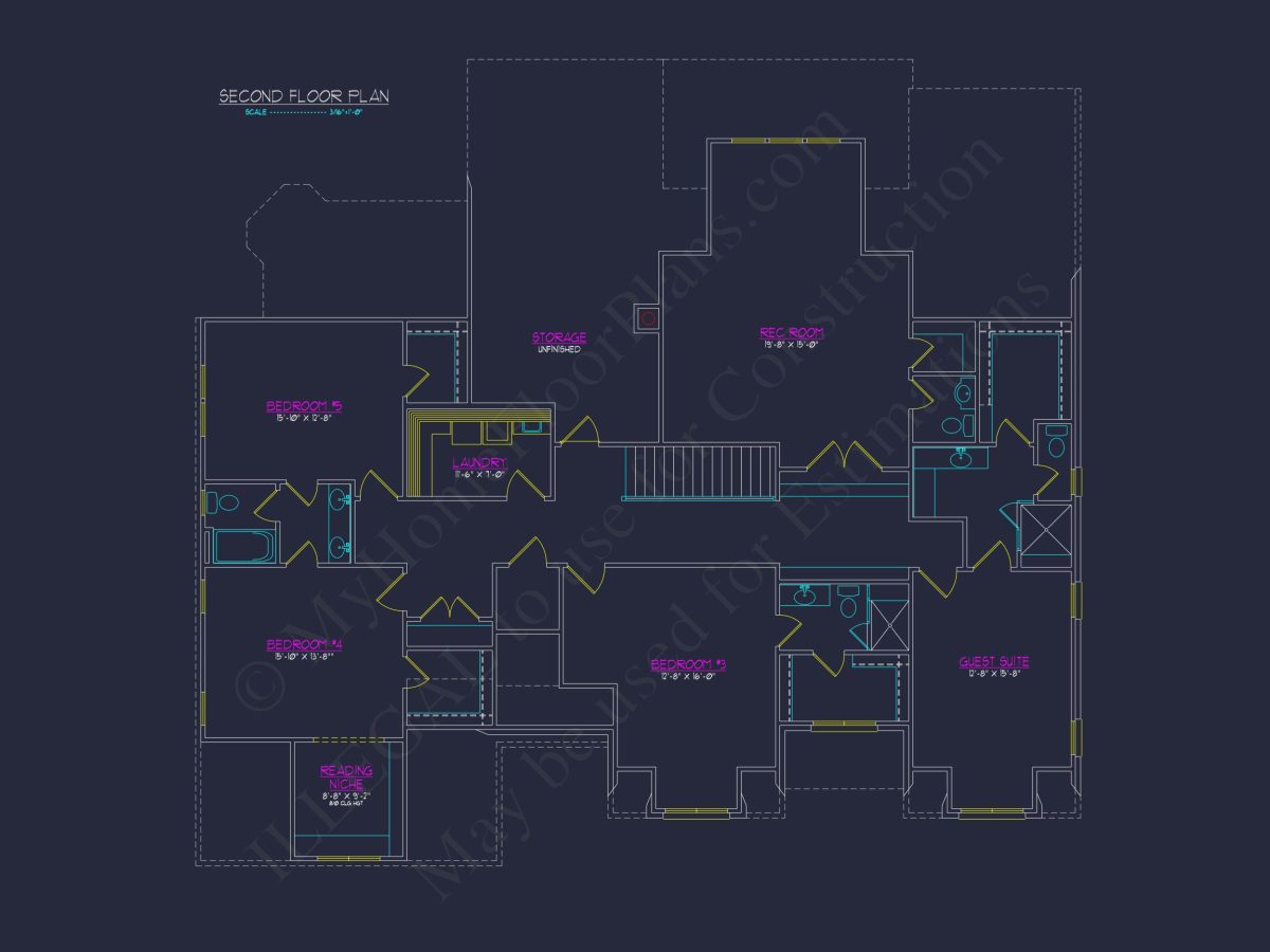 Elegant house Plan with CAD Designs - Spacious Blueprint Architecture