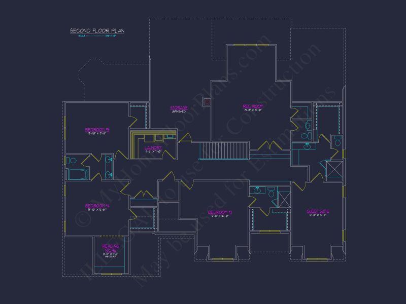 Elegant house Plan with CAD Designs - Spacious Blueprint Architecture