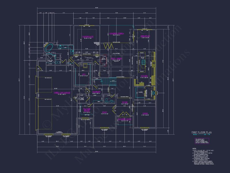 Elegant house Plan with CAD Designs - Spacious Blueprint Architecture