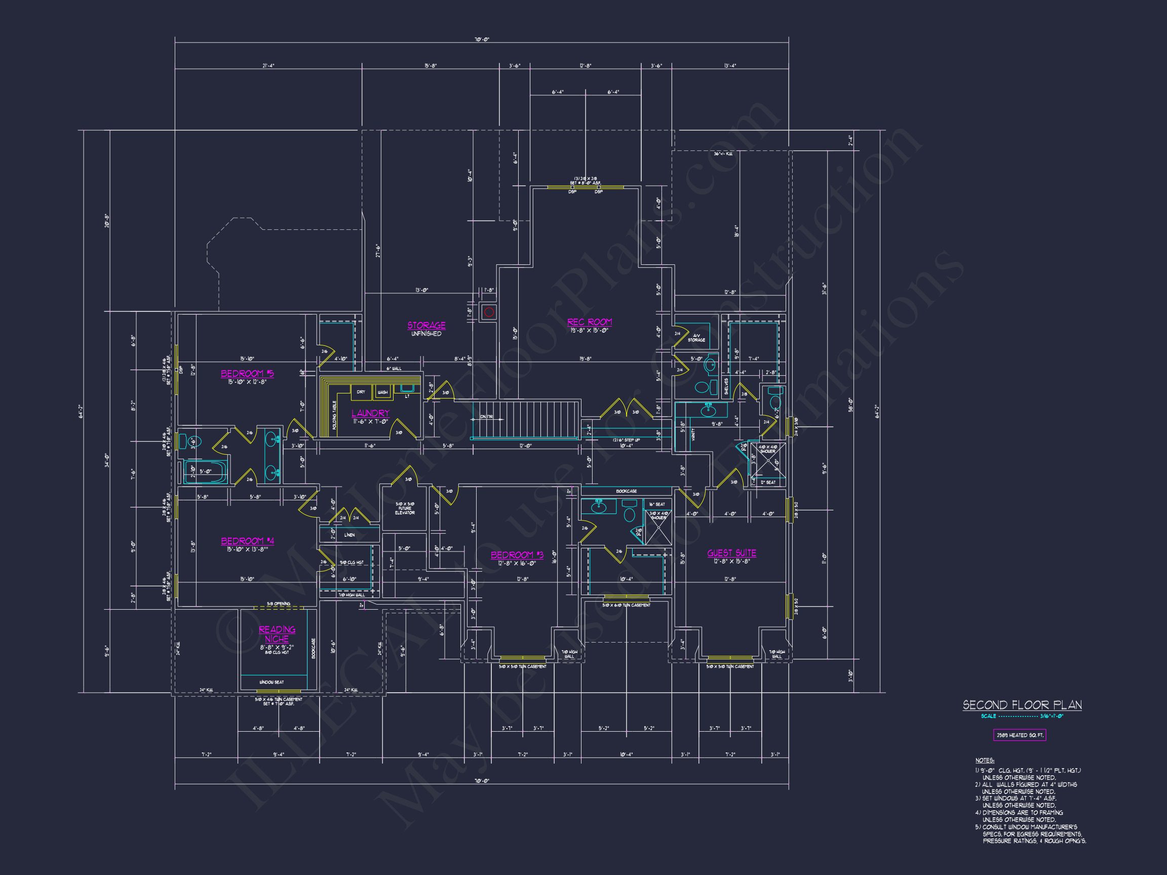 Elegant Home Plan with CAD Designs - Spacious Blueprint Architecture