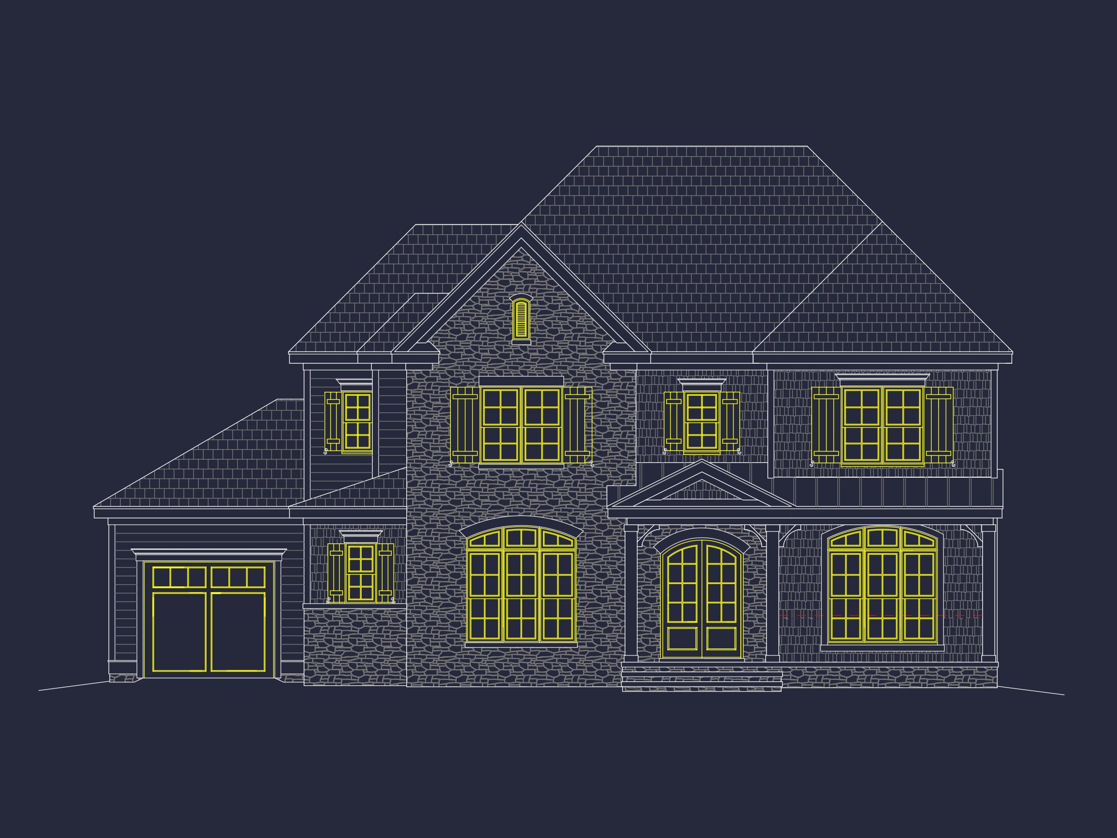 Elegant house Plan with CAD Designs and Traditional Blueprint
