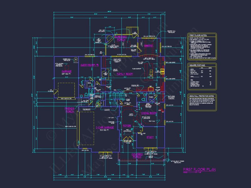 Elegant house Plan with CAD Designs and Traditional Blueprint