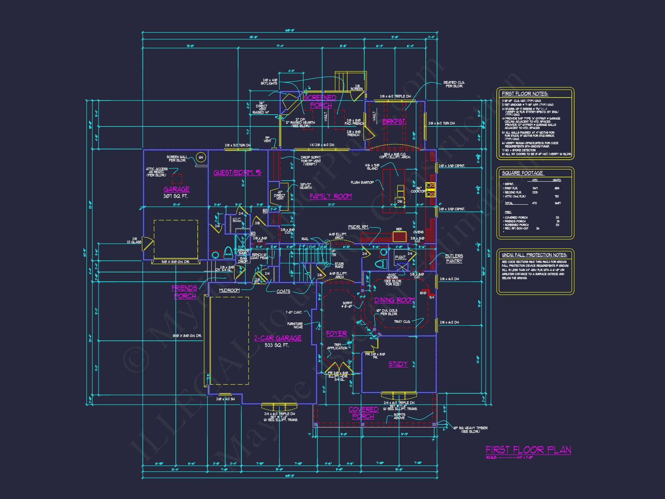 Elegant house Plan with CAD Designs and Traditional Blueprint