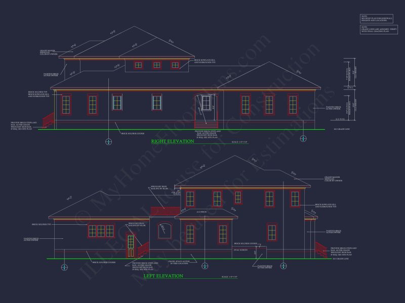 Elegant house Plan with CAD Designs, 2 Floors, and 4 Bedrooms