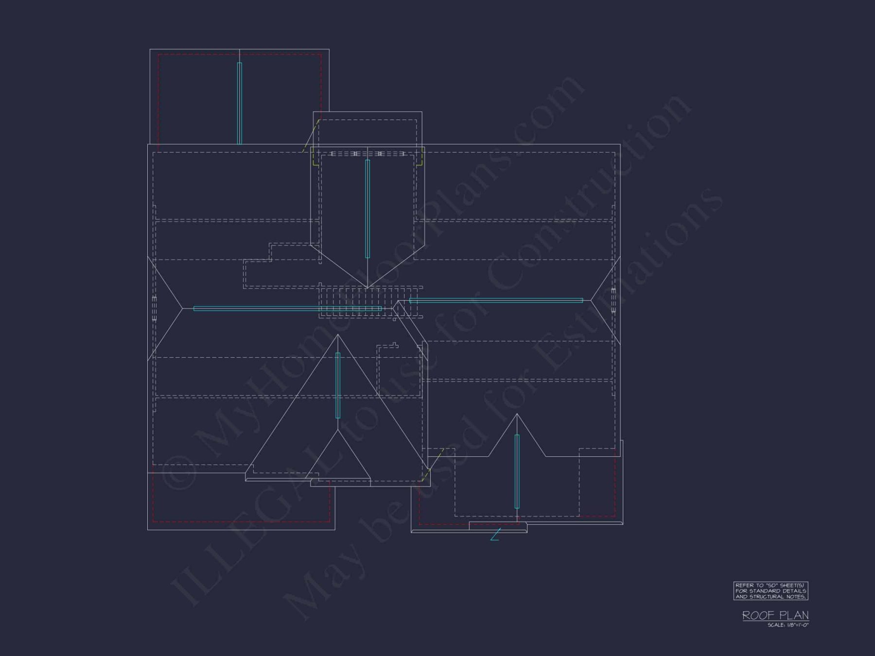 Elegant house Plan with CAD Floor Designs & Blueprints